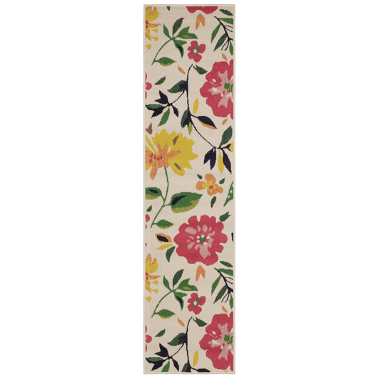 Havana Hav02 Ivory/ Multi Outdoor Floral Rug