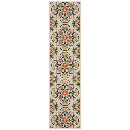 Havana Hav04 Ivory/ Multi Trefoil Outdoor Rug