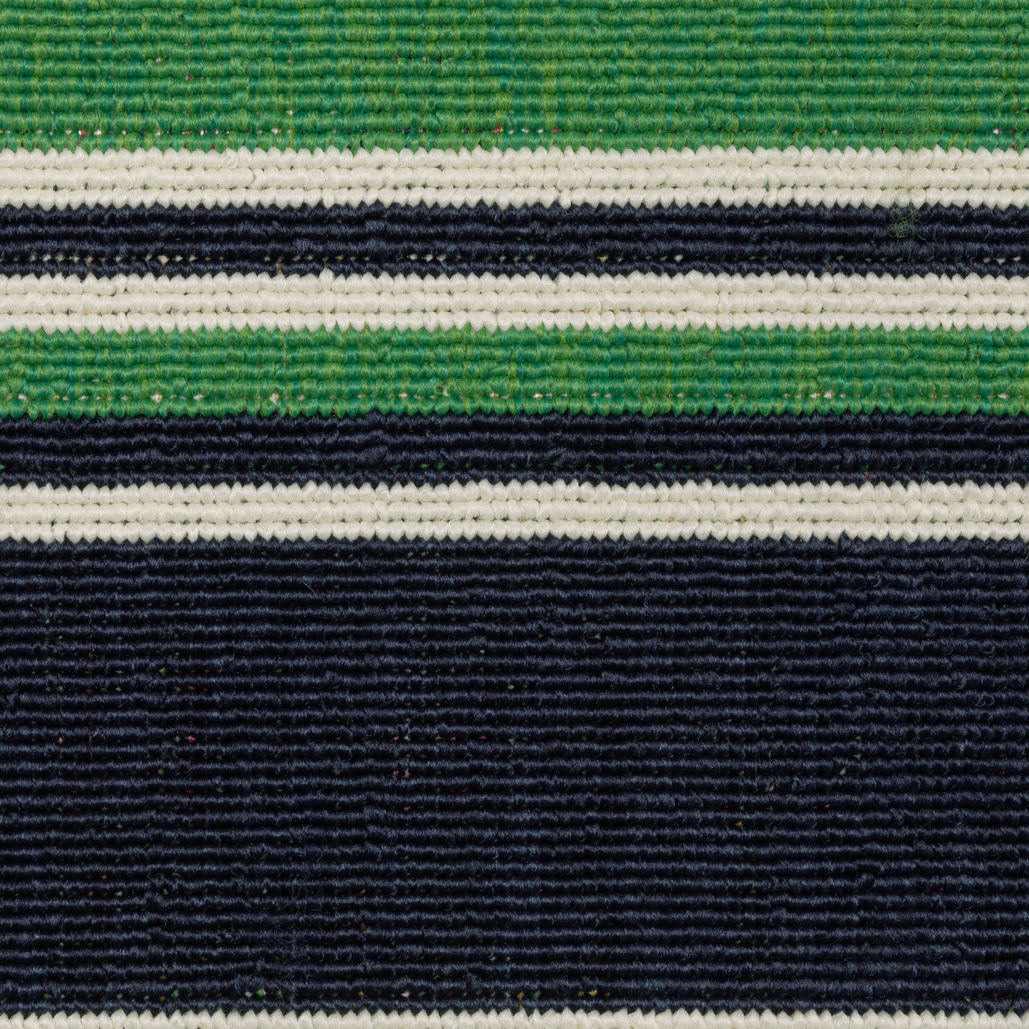 Havana Stripe Green/ Navy Outdoor Loop Pile Rug