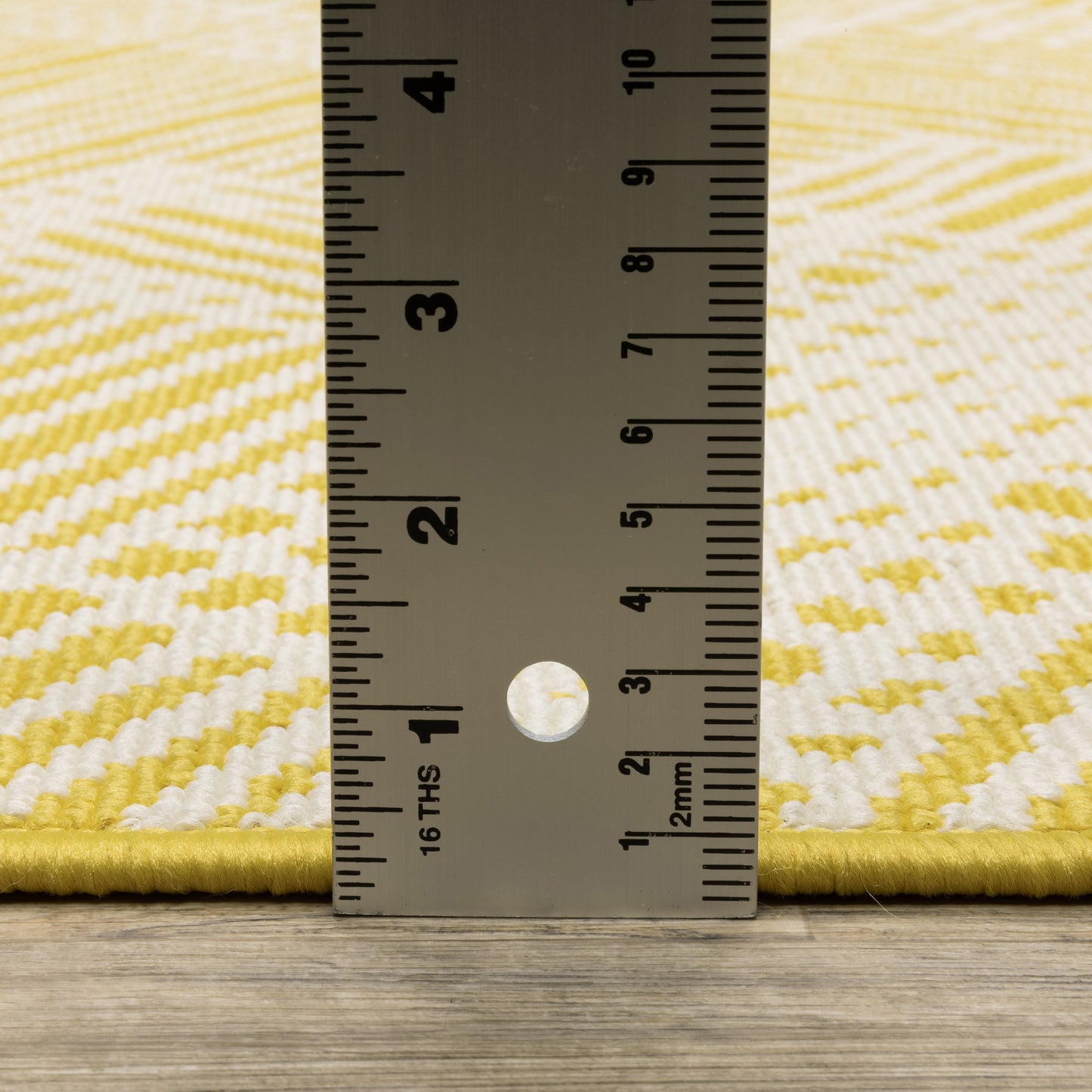 Havana Abstract Yellow/ Ivory Loop Pile Rug