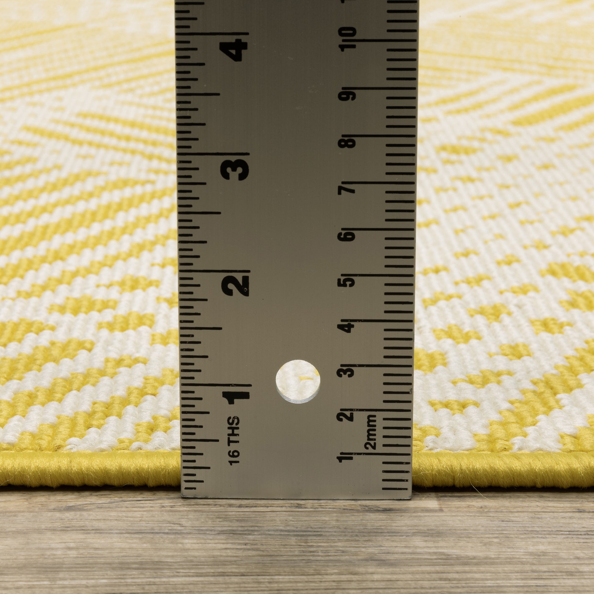 Havana Abstract Yellow/ Ivory Loop Pile Rug