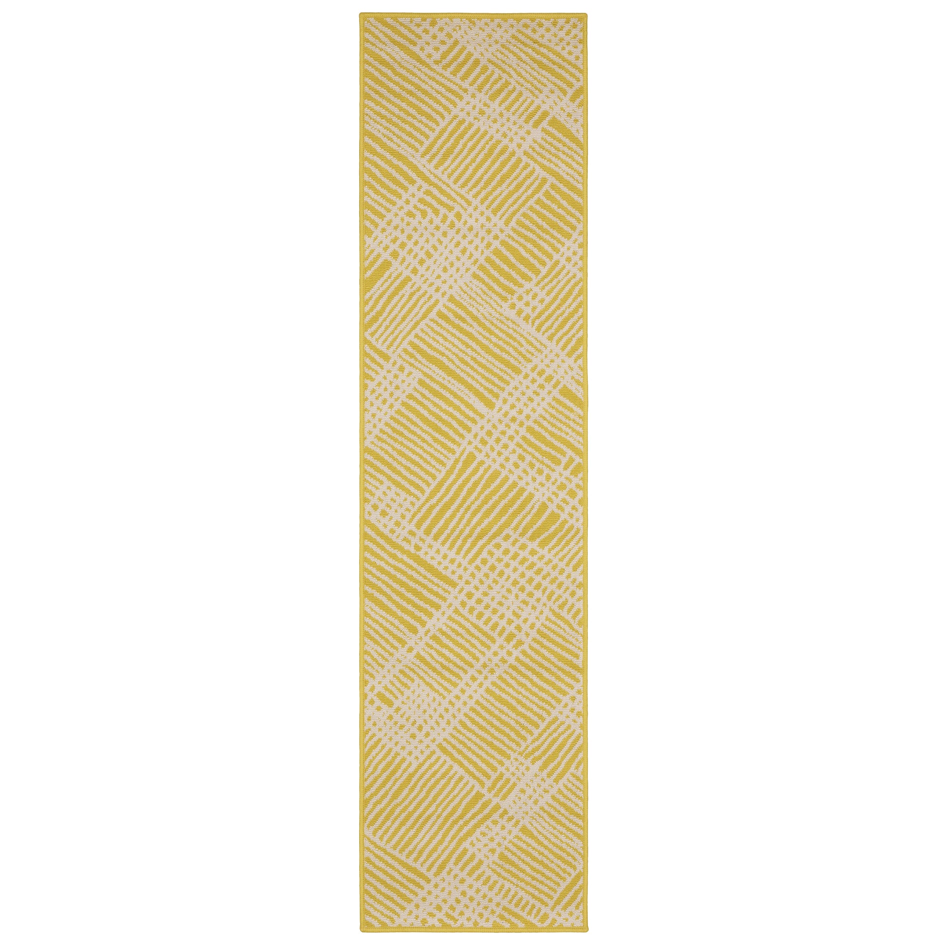 Havana Hav08 Yellow/ Ivory Abstract Rug