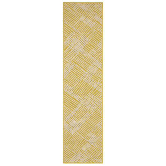 Havana Hav08 Yellow/ Ivory Abstract Rug