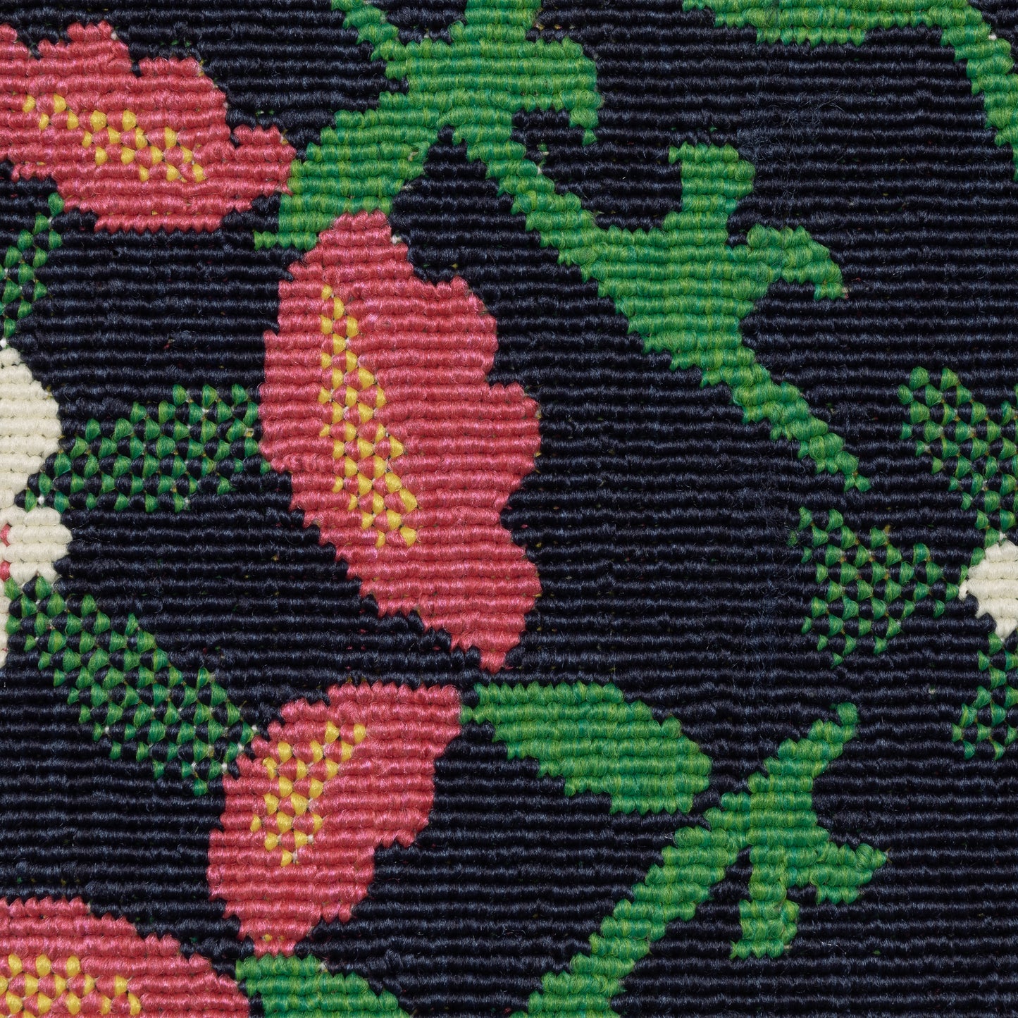 Havana Lattice Navy/ Multi Floral Loop Pile Rug