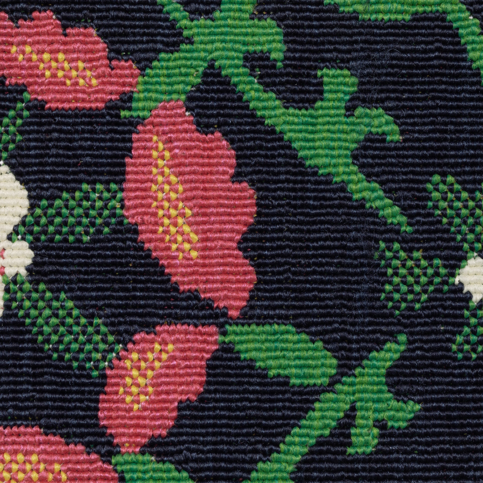 Havana Lattice Navy/ Multi Floral Loop Pile Rug