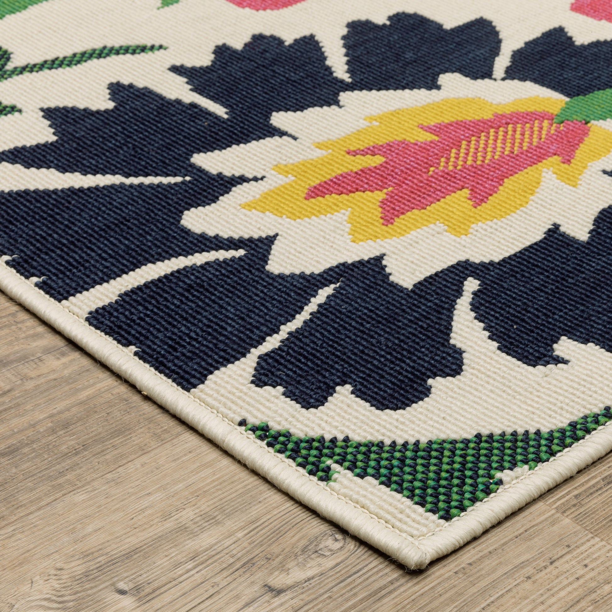 Havana Botanical Ivory/ Multi Floral Loop Pile Rug