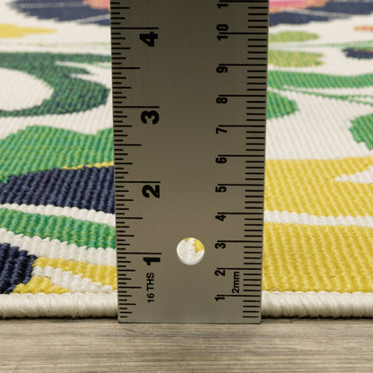 Havana Botanical Ivory/ Multi Floral Loop Pile Rug