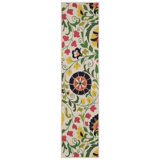 Havana Hav10 Ivory/ Multi Botanical Floral Rug