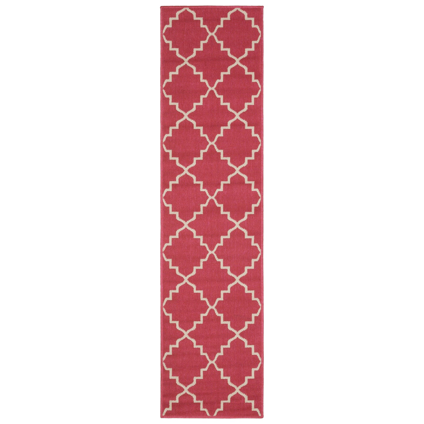 Havana Hav11 Pink/ Ivory Trefoil Lattice Rug