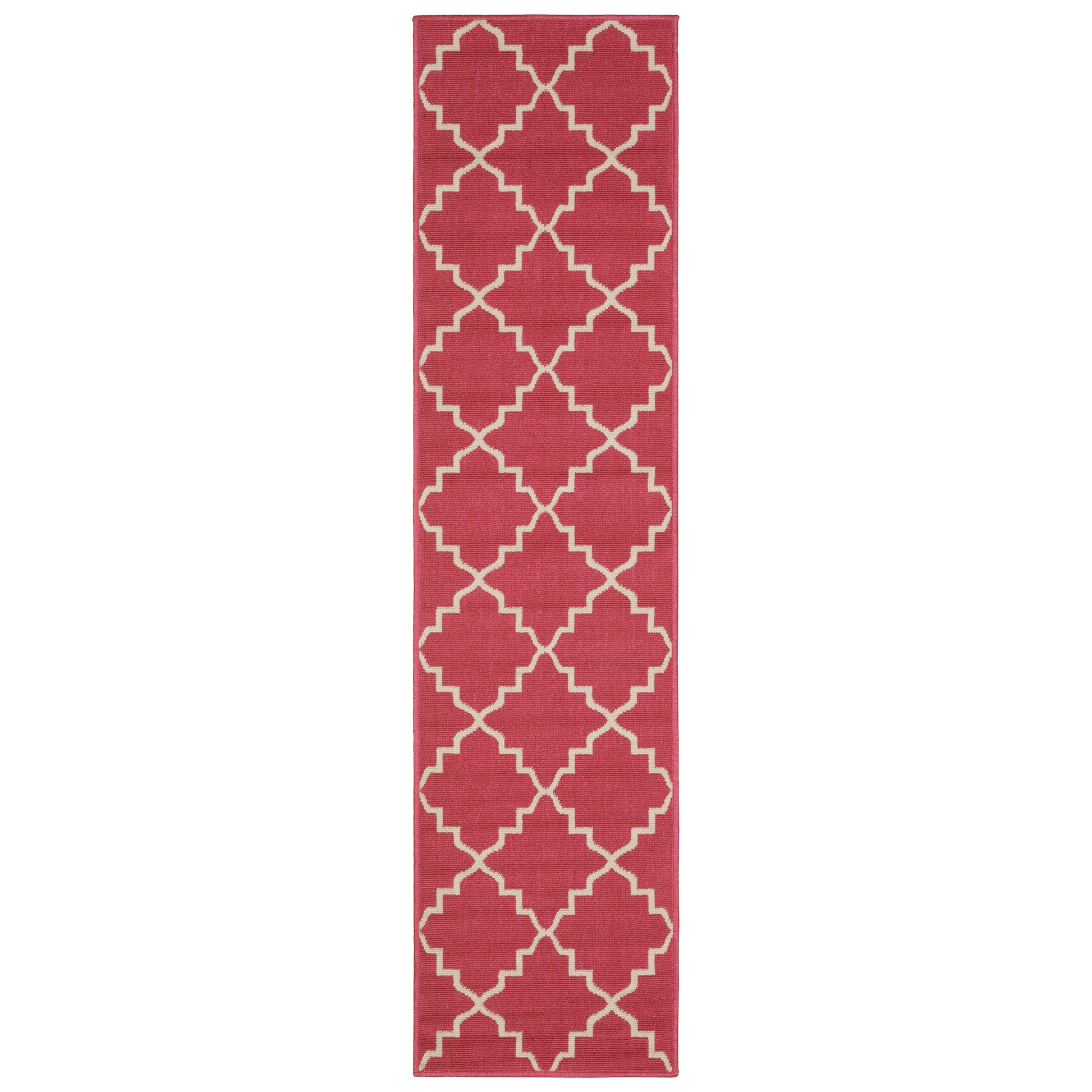 Havana Hav11 Pink/ Ivory Trefoil Lattice Rug