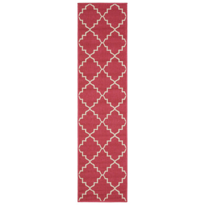Havana Hav11 Pink/ Ivory Trefoil Lattice Rug