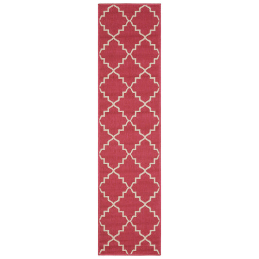 Havana Hav11 Pink/ Ivory Trefoil Lattice Rug