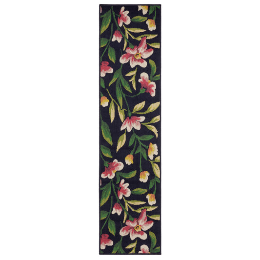Havana Hav12 Navy/ Multi Botanical Floral Rug