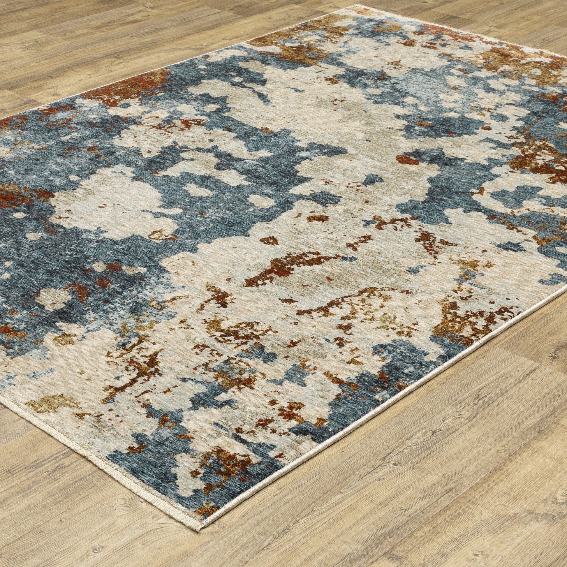 Hayden Abstract Beige/ Multi Cut Pile Rug