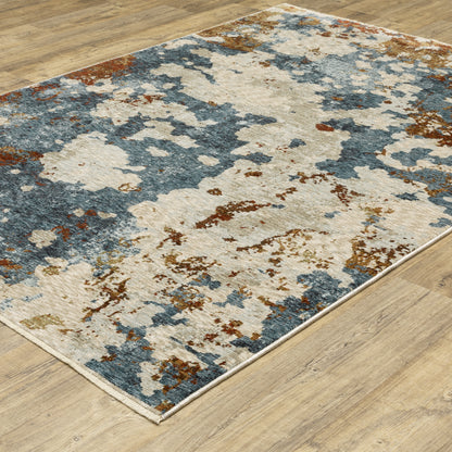 Hayden Abstract Beige/ Multi Cut Pile Rug