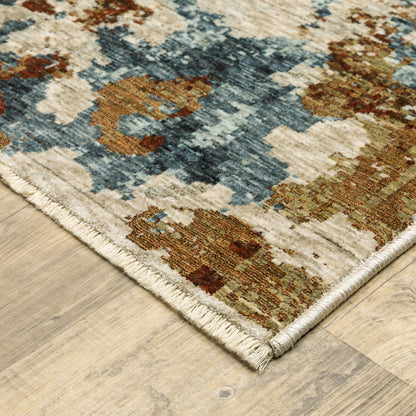Hayden Abstract Beige/ Multi Cut Pile Rug