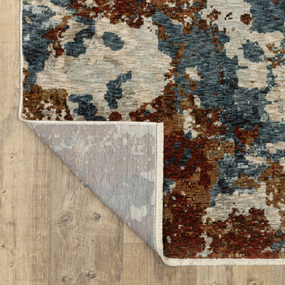Hayden Abstract Beige/ Multi Cut Pile Rug