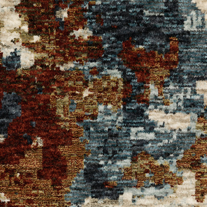 Hayden Abstract Beige/ Multi Cut Pile Rug