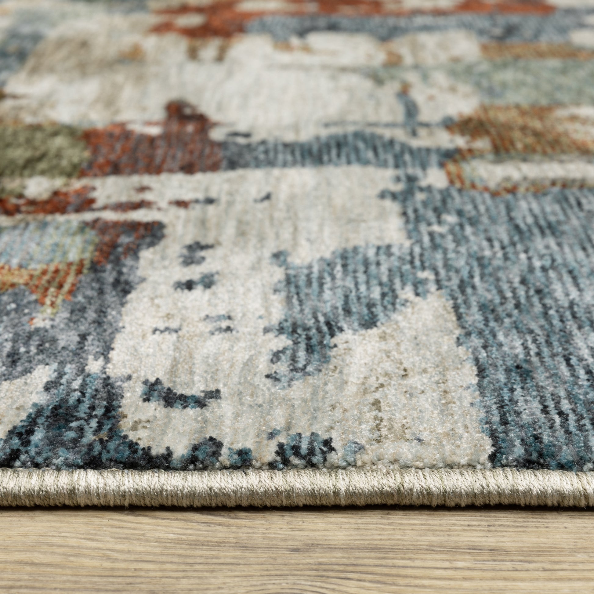 Hayden Abstract Beige/ Multi Cut Pile Rug