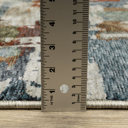 Hayden Abstract Beige/ Multi Cut Pile Rug