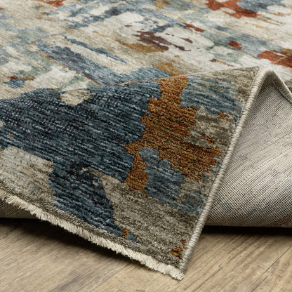 Hayden Abstract Beige/ Multi Cut Pile Rug