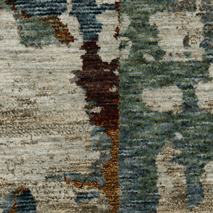 Hayden Abstract Beige/ Multi Cut Pile Rug