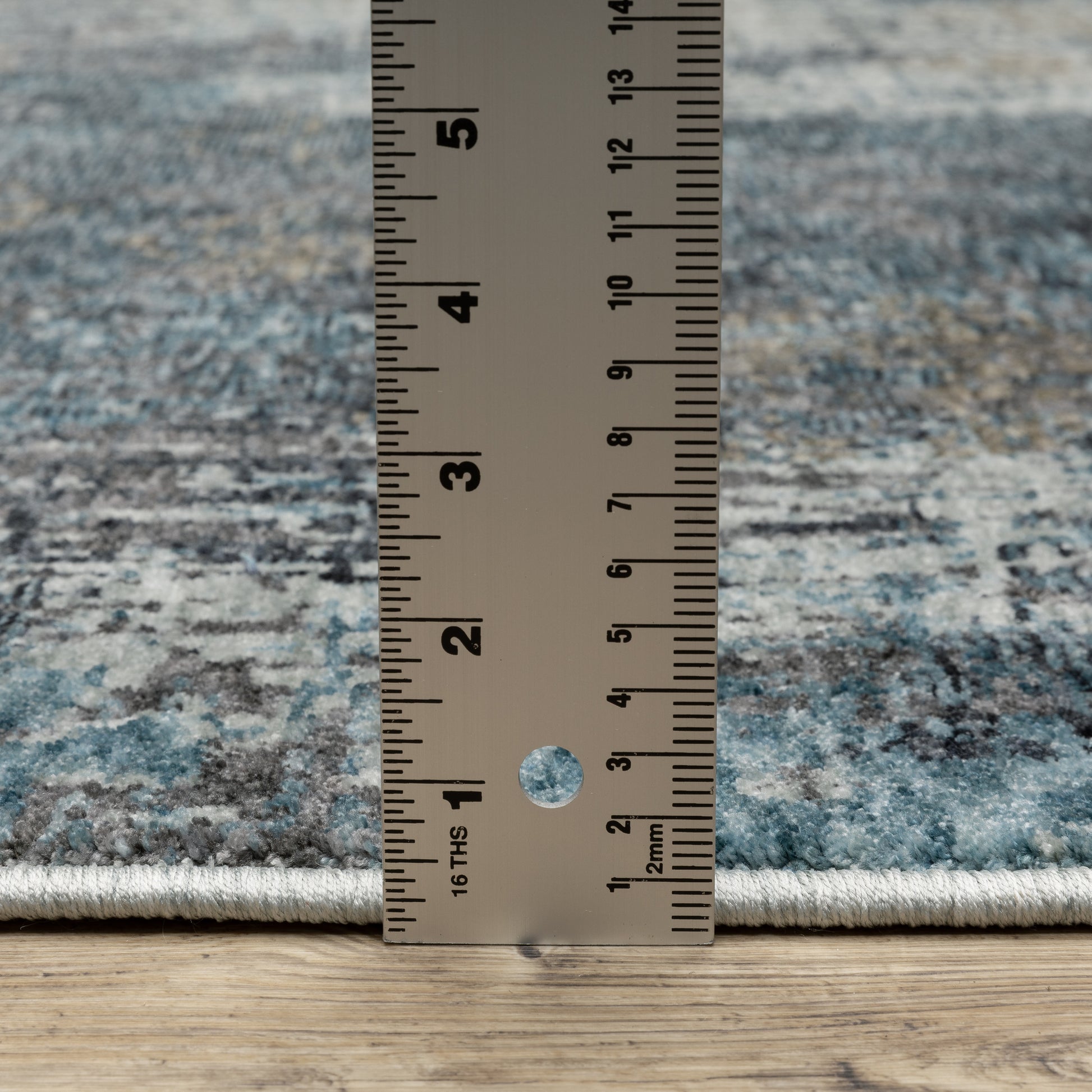 Hayden Abstract Blue/ Beige Cut Pile Rug