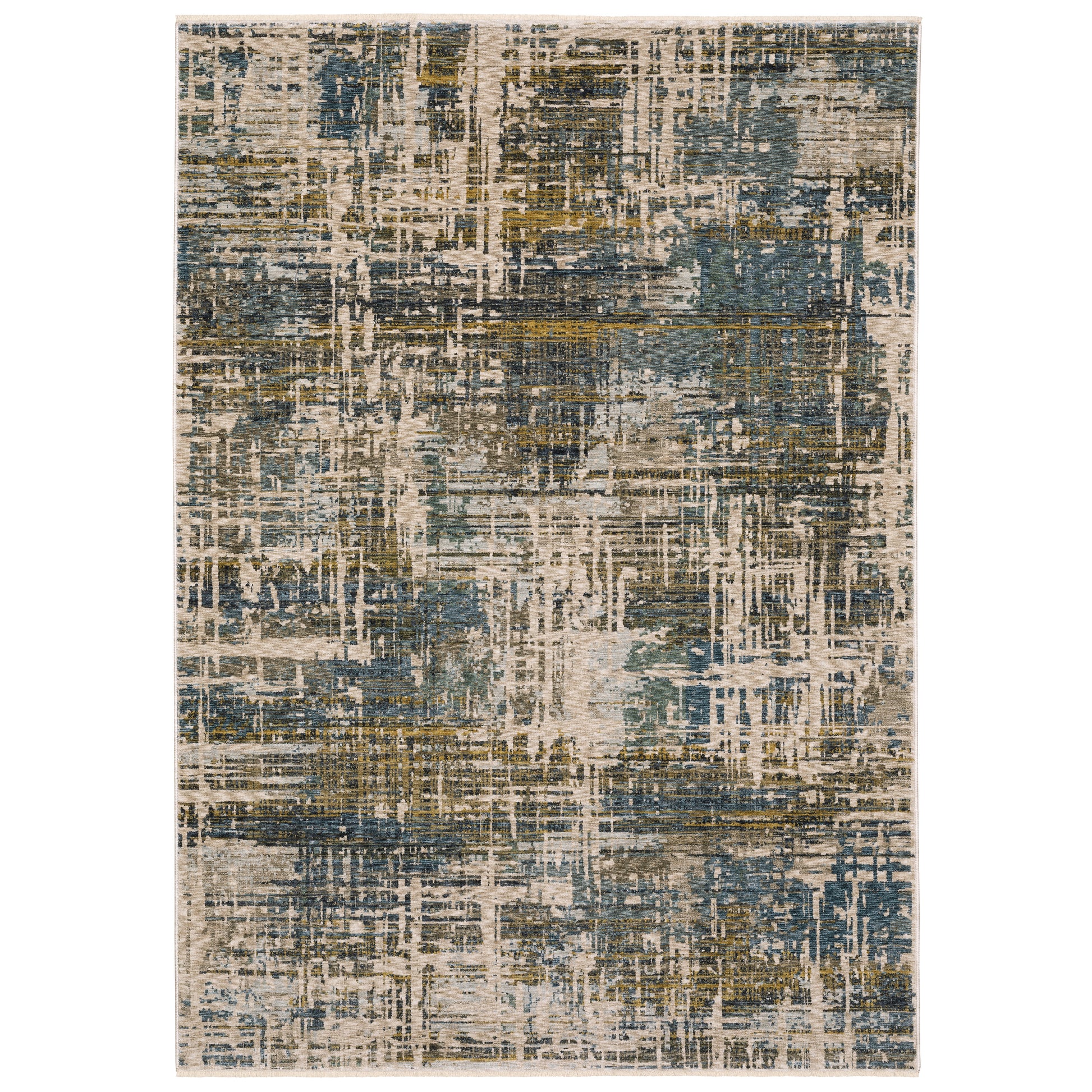 Hayden HAY05 Blue Abstract Rug
