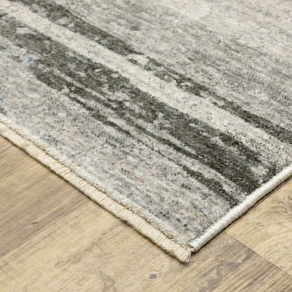 Hayden Abstract Grey/ Beige Cut Pile Rug