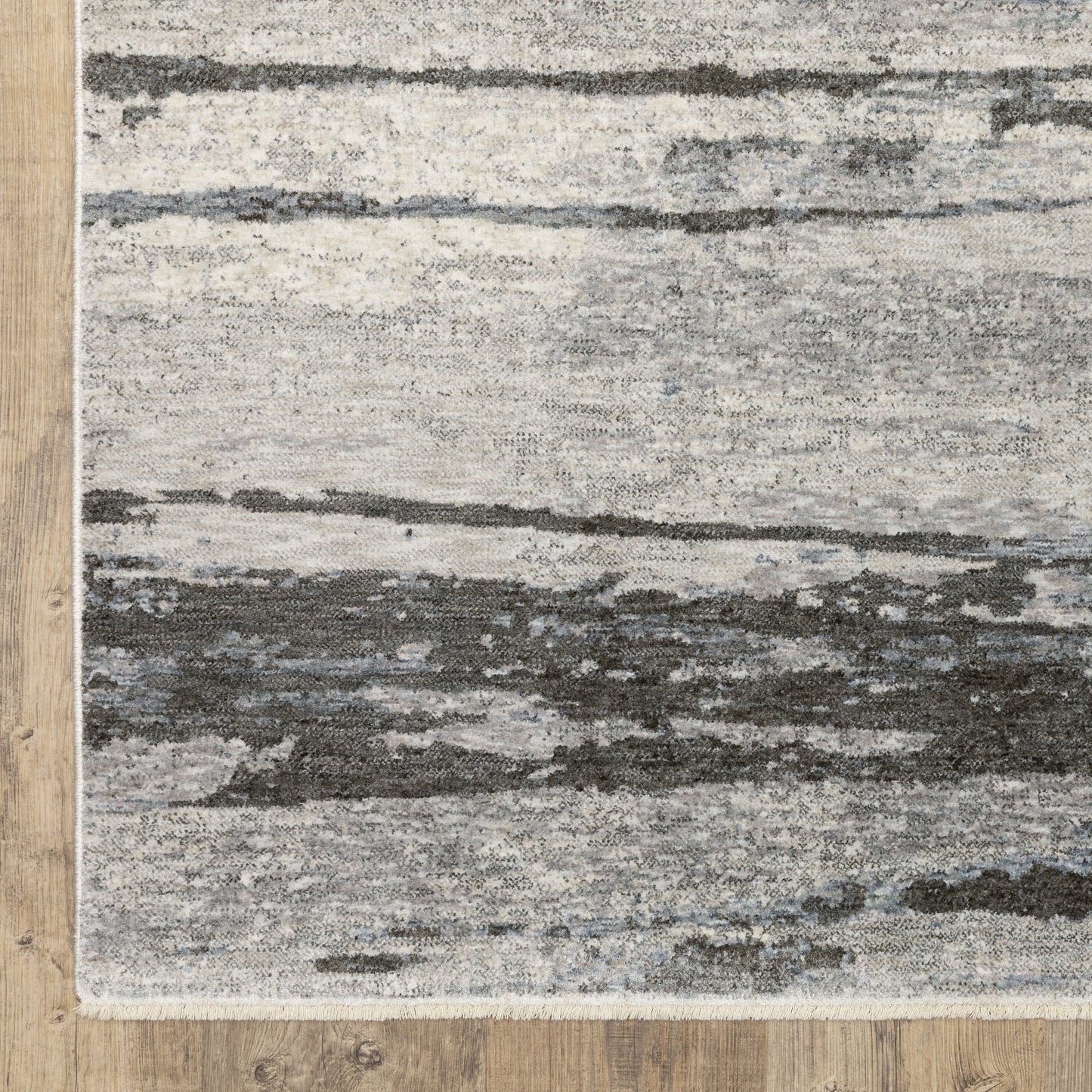 Hayden Abstract Grey/ Beige Cut Pile Rug