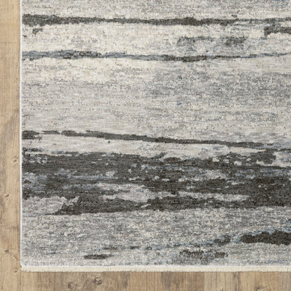 Hayden Abstract Grey/ Beige Cut Pile Rug