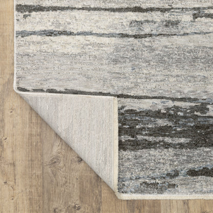 Hayden Abstract Grey/ Beige Cut Pile Rug
