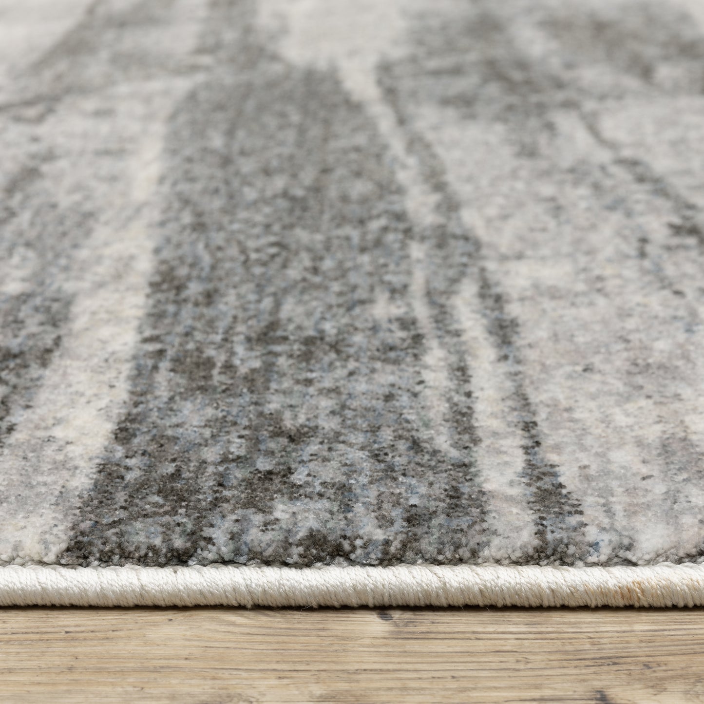 Hayden Abstract Grey/ Beige Cut Pile Rug