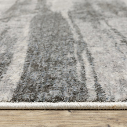 Hayden Abstract Grey/ Beige Cut Pile Rug