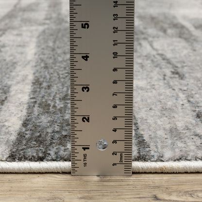 Hayden Abstract Grey/ Beige Cut Pile Rug