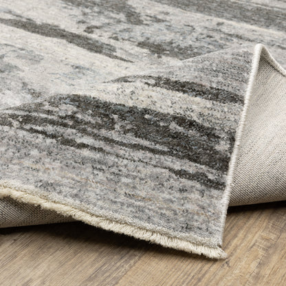 Hayden Abstract Grey/ Beige Cut Pile Rug