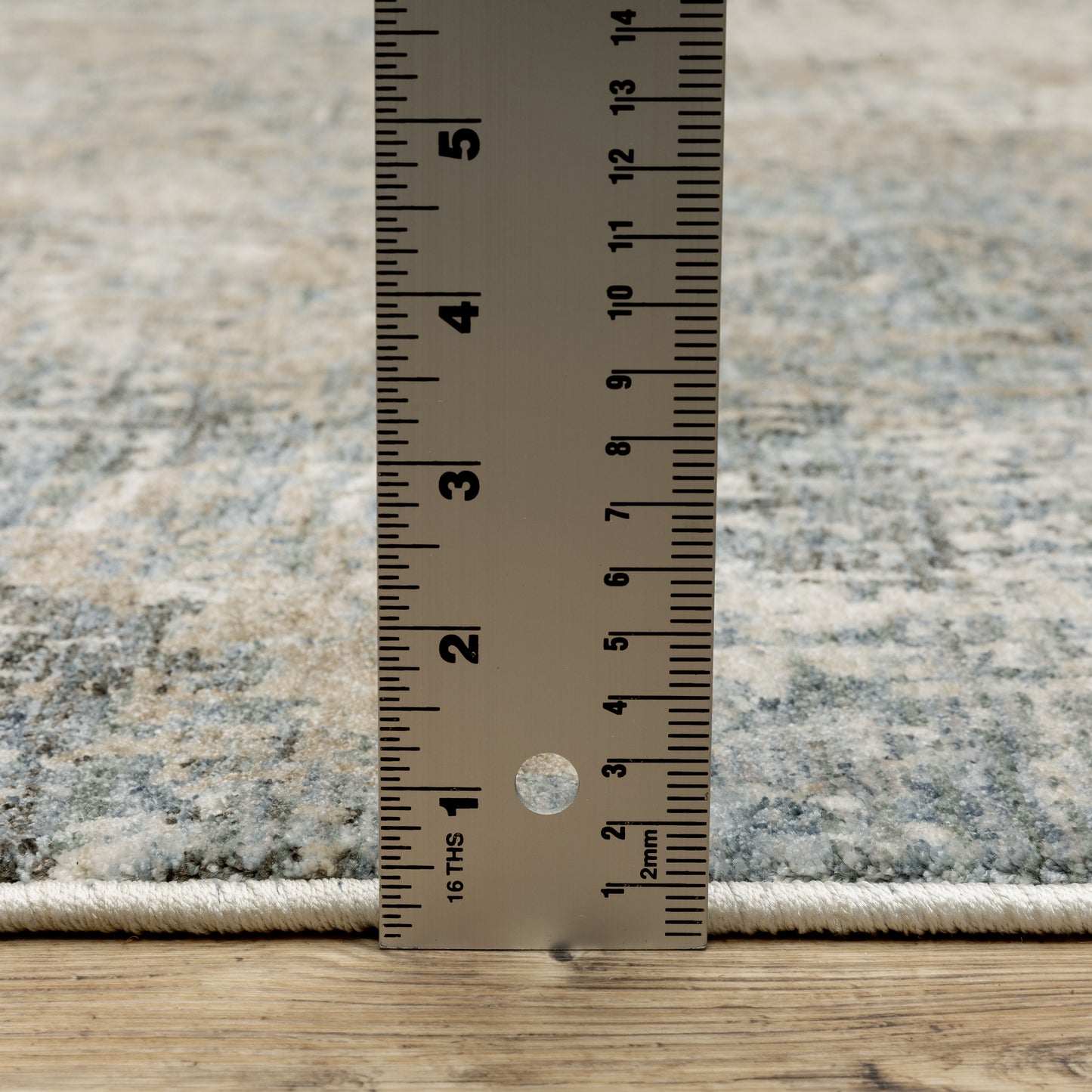 Hayden Abstract Beige/ Blue Cut Pile Rug