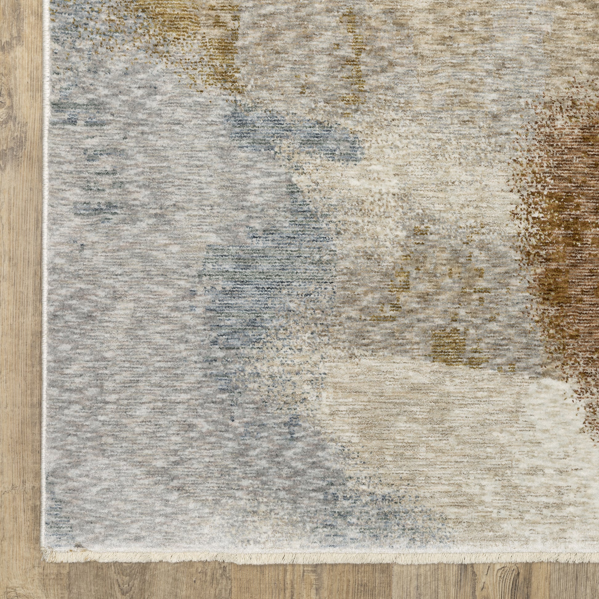 Hayden Abstract Beige/ Rust Cut Pile Rug