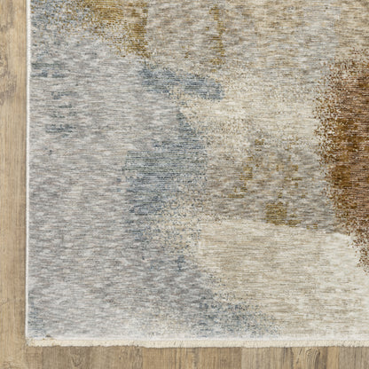 Hayden Abstract Beige/ Rust Cut Pile Rug