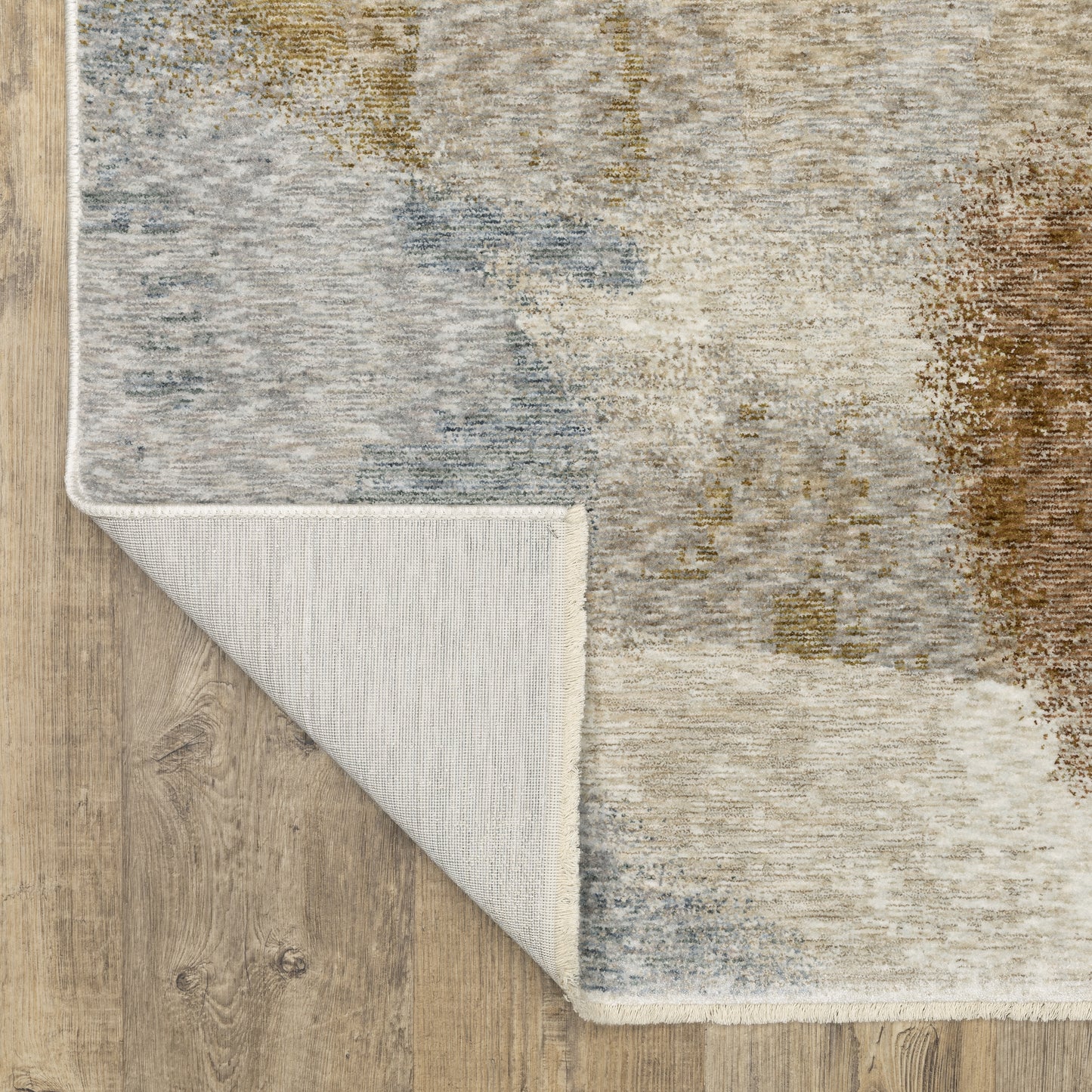 Hayden Abstract Beige/ Rust Cut Pile Rug