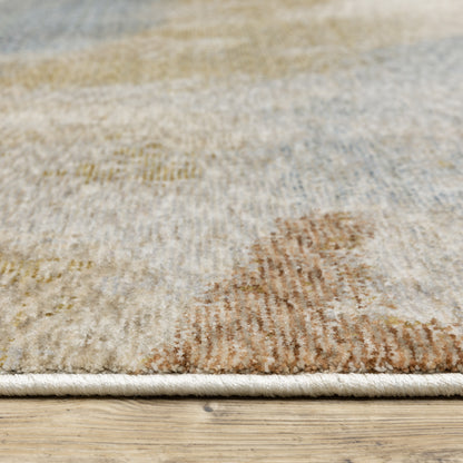 Hayden Abstract Beige/ Rust Cut Pile Rug