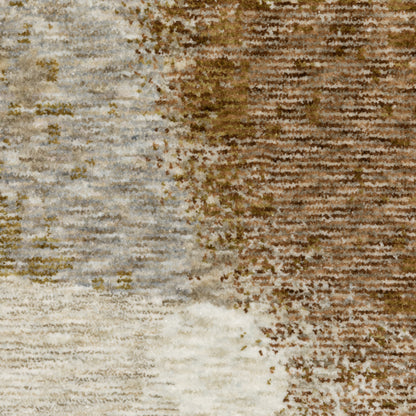 Hayden Abstract Beige/ Rust Cut Pile Rug