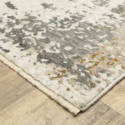 Hayden Abstract Beige/ Rust Cut Pile Rug