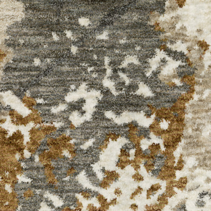 Hayden Abstract Beige/ Rust Cut Pile Rug