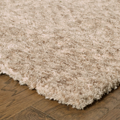 Heavenly Shag Tan/ Tan Solid Cut Pile Rug
