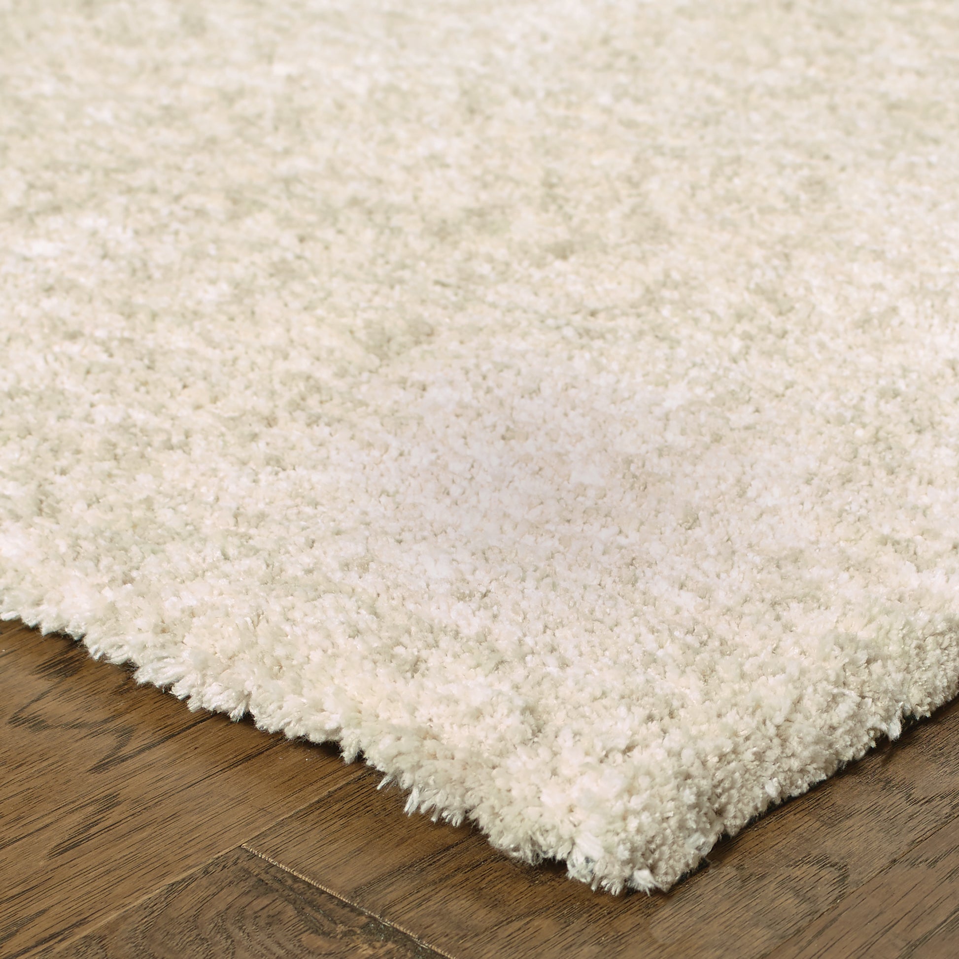 Heavenly Shag Ivory/ Ivory Solid Cut Pile Rug