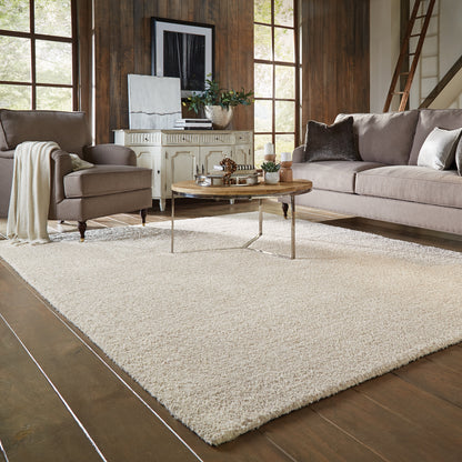Heavenly Shag Ivory/ Ivory Solid Cut Pile Rug