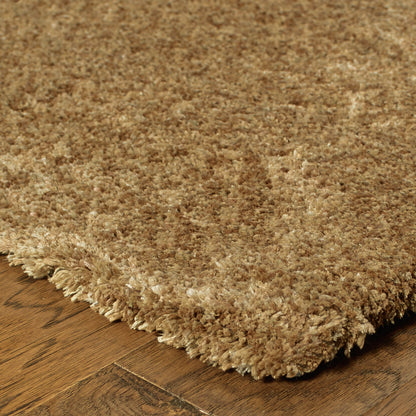 Heavenly Shag Gold/ Gold Solid Cut Pile Rug