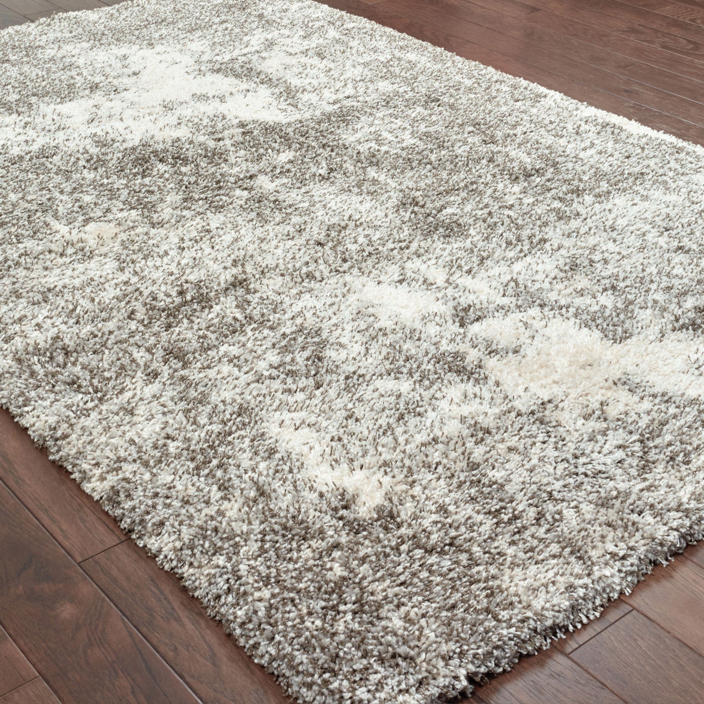 Henderson Shag Grey/ Ivory Abstract Cut Pile Rug