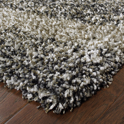 Henderson Shag Grey/ Charcoal Stripe Cut Pile Rug